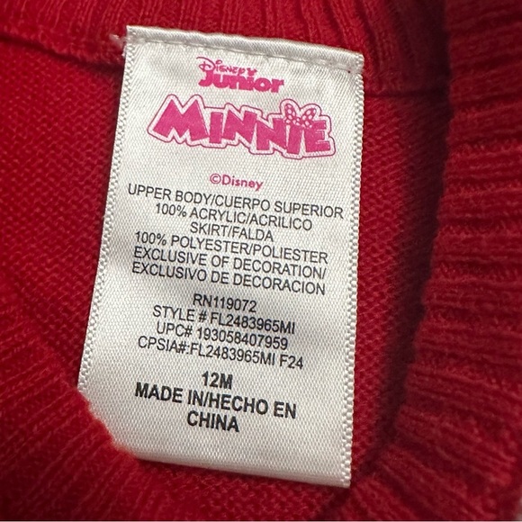 Disney Red Minnie Mouse Dress - Picture 3 of 3